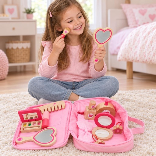 Juego de Maquillaje Set Belleza de Roll Niños Madera Bandú