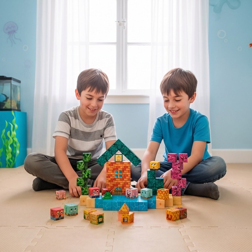 Juego Bloques Magnéticos 54pcs MineBlocks Bob Marino Bandú