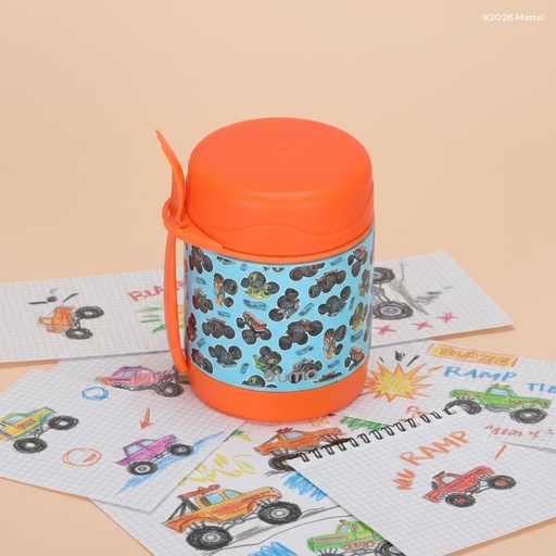 Termo Comida Hot Wheels Truck + Cuchara 330ml Acero Inox UMA