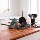 Bateria de Cocina Lucca + Set 12 Utensilios Negro Simplit