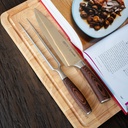 Pack Parrillero Cuchillo 21cm y Tenedor + Tabla 40x28cm Simplit