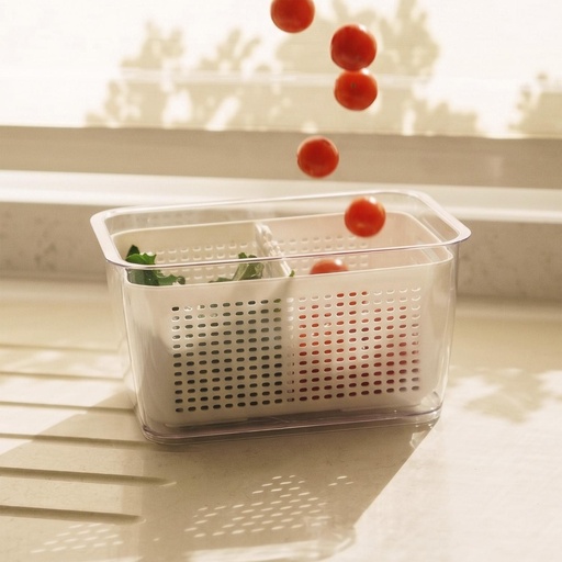 Organizador Refrigerador con Cesta Mediana Simplit