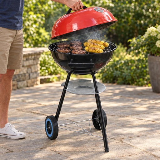 Parrilla Portátil Carbón Kettle Roja 17