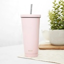 Vaso Térmico Tumbler 750ml Tapa y Bombilla Rosado Simplit