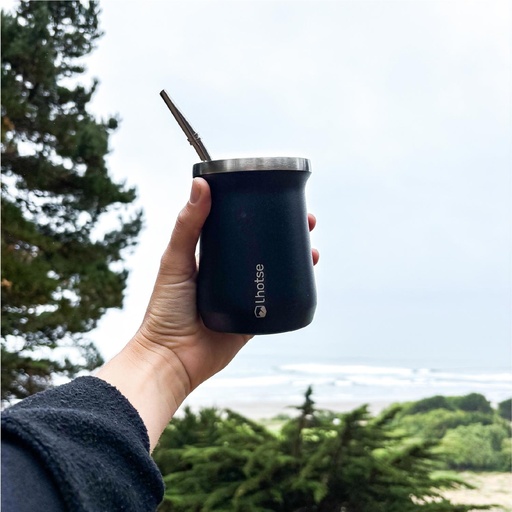 Mate Acero Inoxidable con Bombilla Lhotse Black