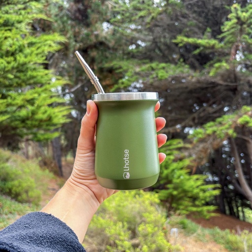 Mate Acero Inoxidable con Bombilla Lhotse Green